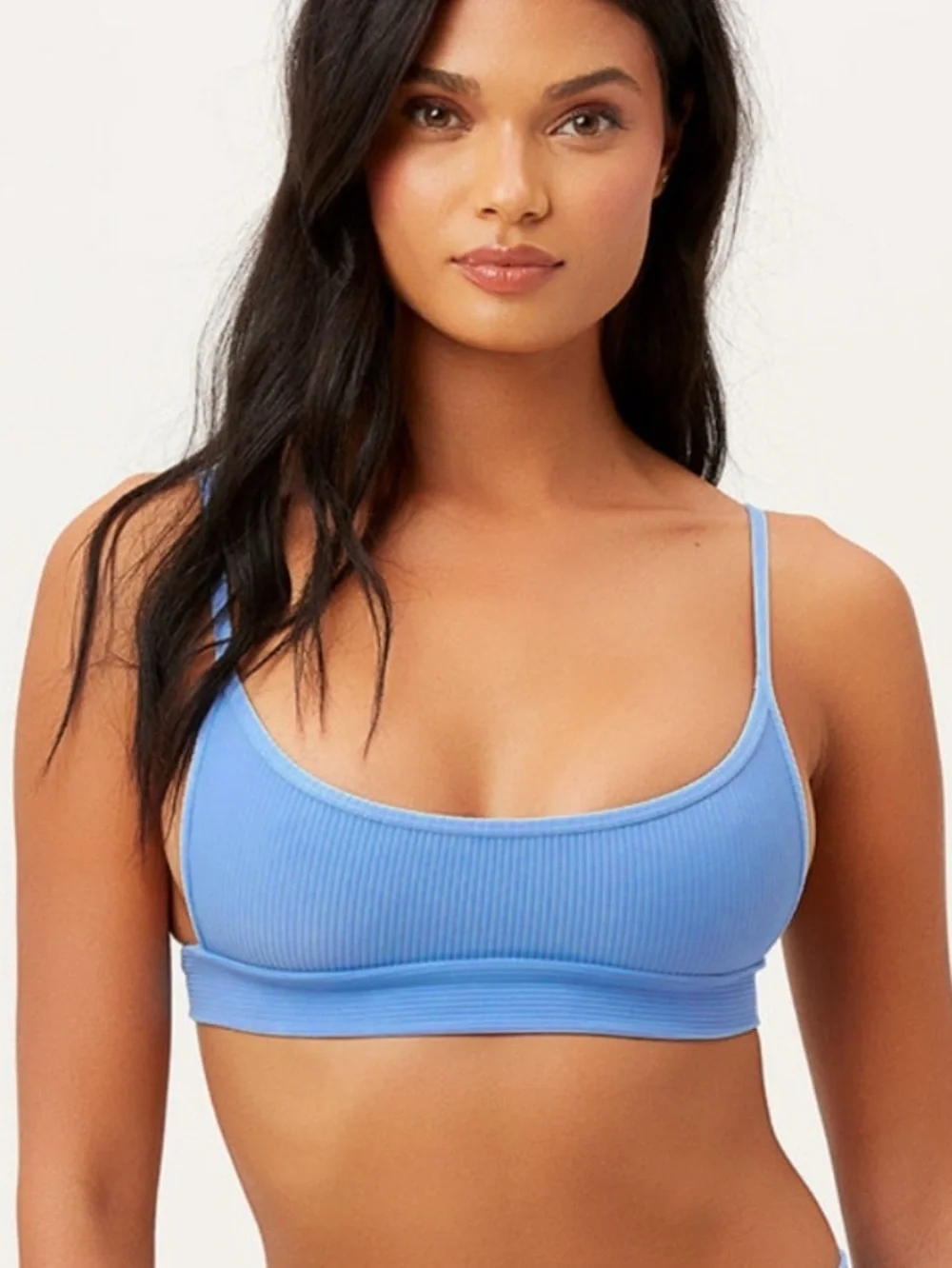 Gavin Ribbed Scoop Bikini Top by FRANKIES BIKINIS